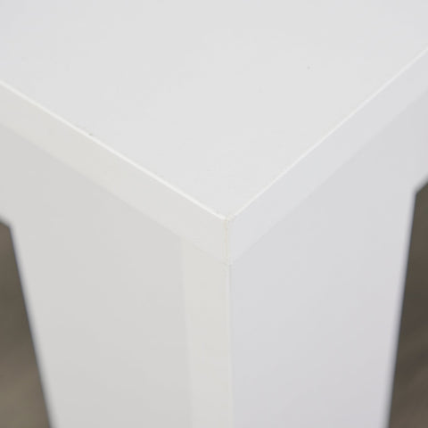 HOMCOM Kitchen Dining Table and 2 Benches Set, Table and Chairs Set for Limited Space, White