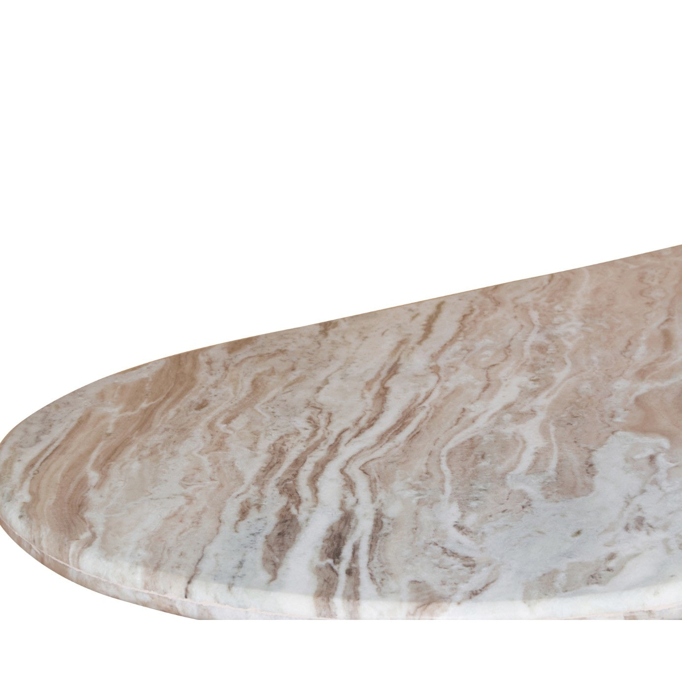 Bundi Natural Marble & Wood Pedestal Coffee Table