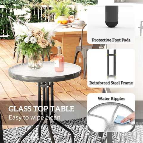 Outsunny Three-Piece Outdoor Garden Set - Light Grey