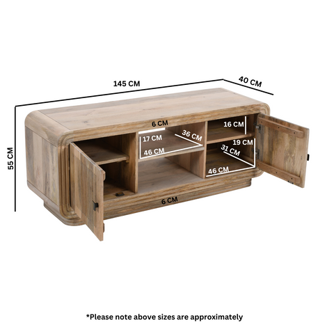 Preston Mango Wood 2 Doors TV Cabinet