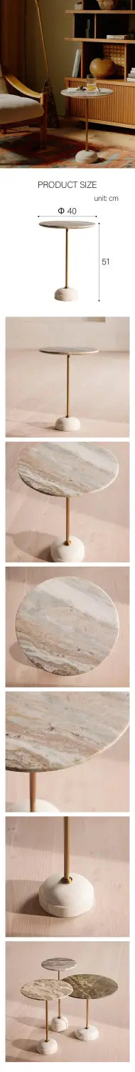 Tarantino Side Table Marble