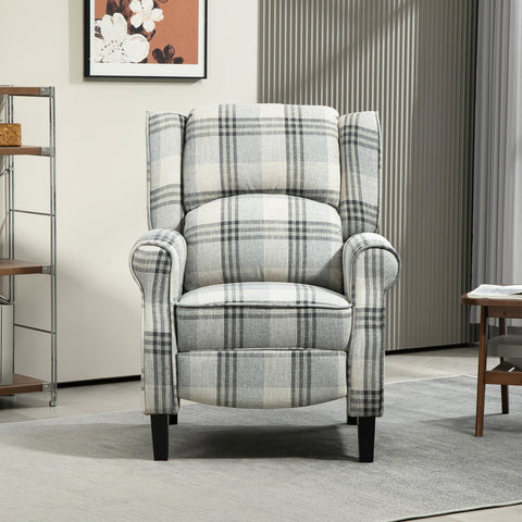 HOMCOM 160\'c2\'b0 Reclining Armchair, with Footrest - Grey