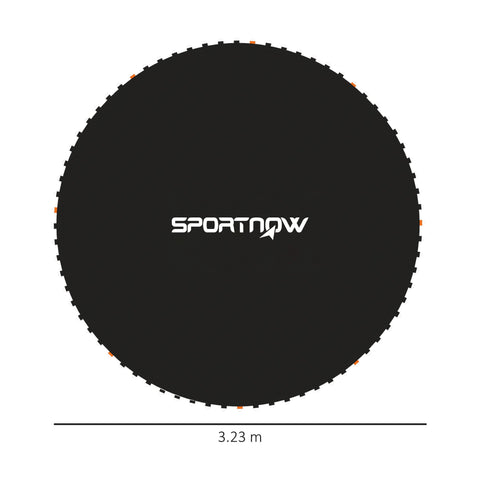 SPORTNOW Replacement Trampoline Mat with Spring Pull Tool, 72 V-Hooks, for 12ft Trampoline using 14cm Springs, Black