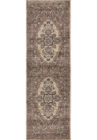 Raja Medallion Vintage Rug – Brown Heritage Elegance