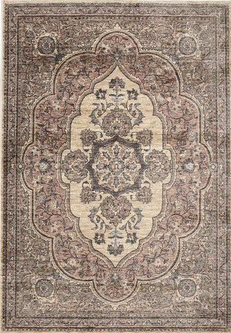 Raja Medallion Vintage Rug – Brown Heritage Elegance