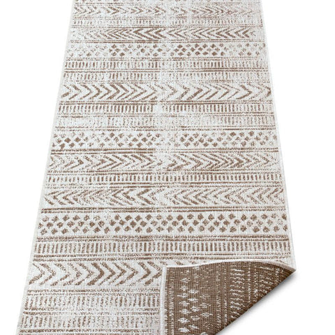 Reversible Geometric Indoor-Outdoor Flatweave Rug