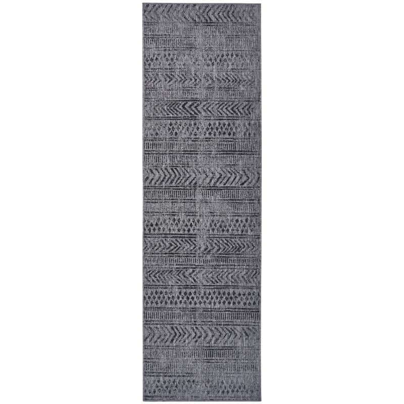 Reversible Geometric Indoor-Outdoor Flatweave Rug
