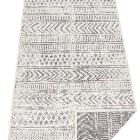 Reversible Geometric Indoor-Outdoor Flatweave Rug