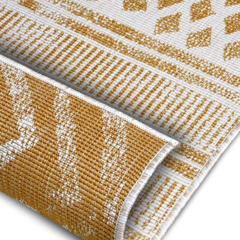 Reversible Geometric Indoor-Outdoor Flatweave Rug