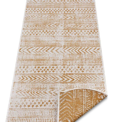 Reversible Geometric Indoor-Outdoor Flatweave Rug