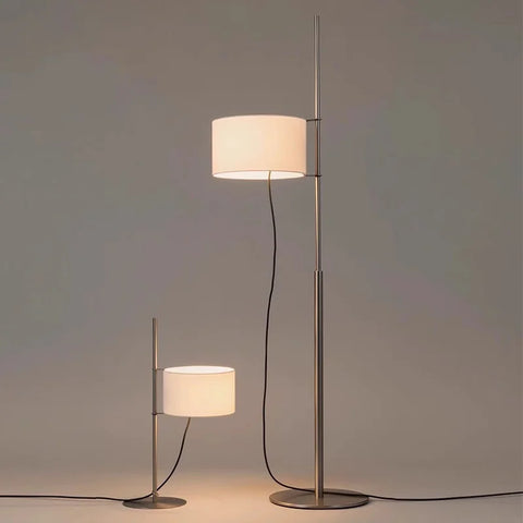 Modern Fabric Floor Lamp with Wooden Frame – Contemporary Living Room Light