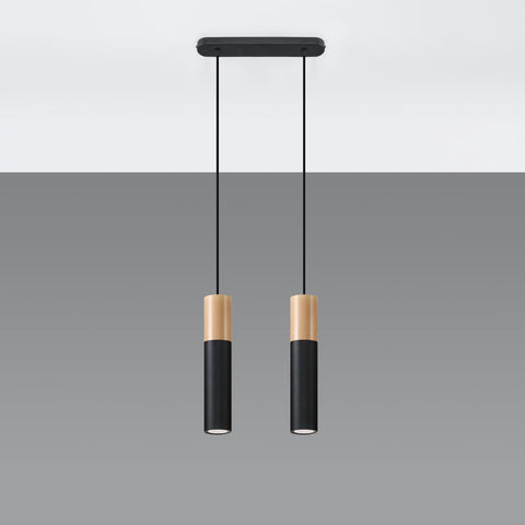 Pendant lamp steel, wood Pablo modern Design GU10