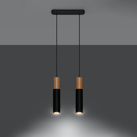 Pendant lamp steel, wood Pablo modern Design GU10