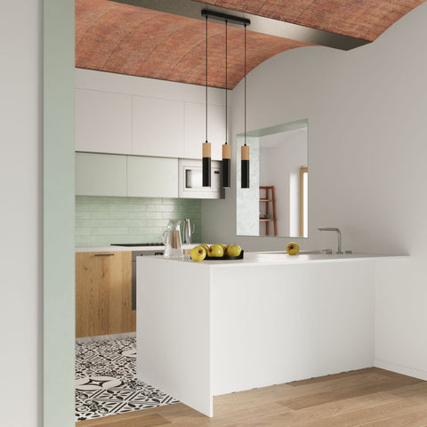 Ceiling lamp steel, wood Pablo modern Design GU10