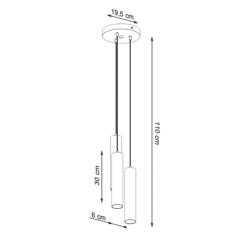 Pendant lamp steel Lagos modern Design GU10