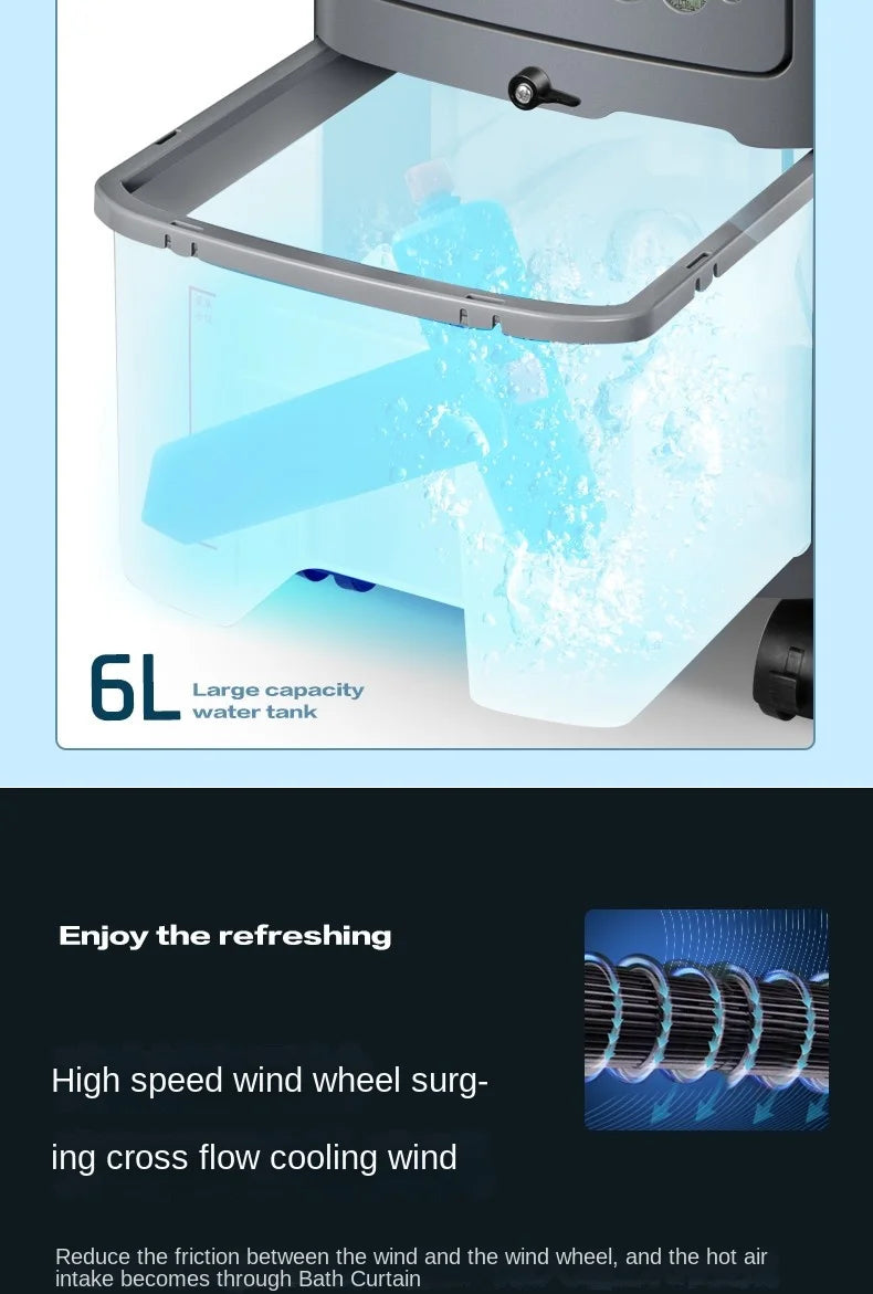 Air Conditioner Fan Cooling Fan Humidification Refrigeration Bladeless Fan Household Air Conditioner Small Air Conditioner