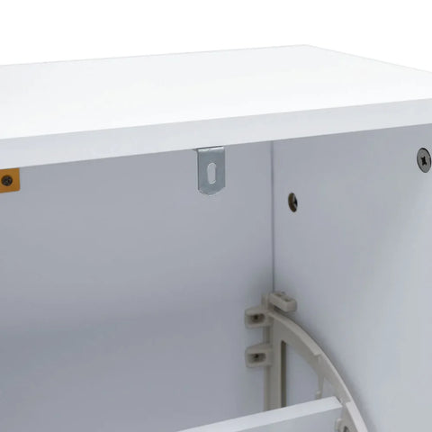 Flip Down Wood Shoe Cabinet 4 Shelf