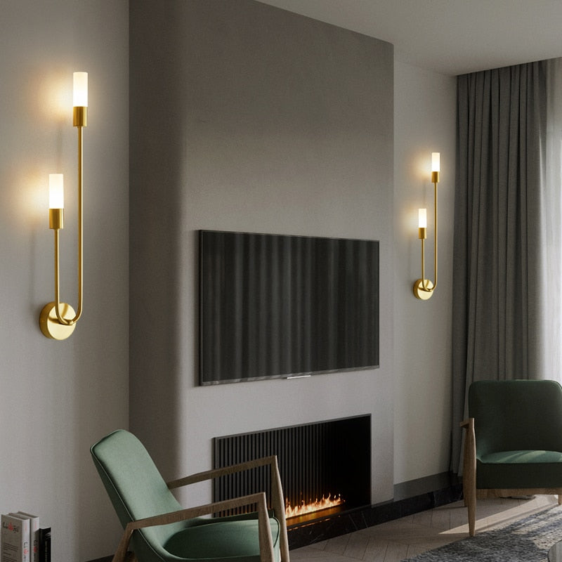 Spire Sleek LED Wall Light 12W Warm White Modern Metal G9 Bulb