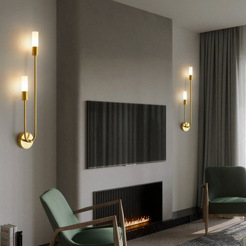 Spire Sleek LED Wall Light 12W Warm White Modern Metal G9 Bulb