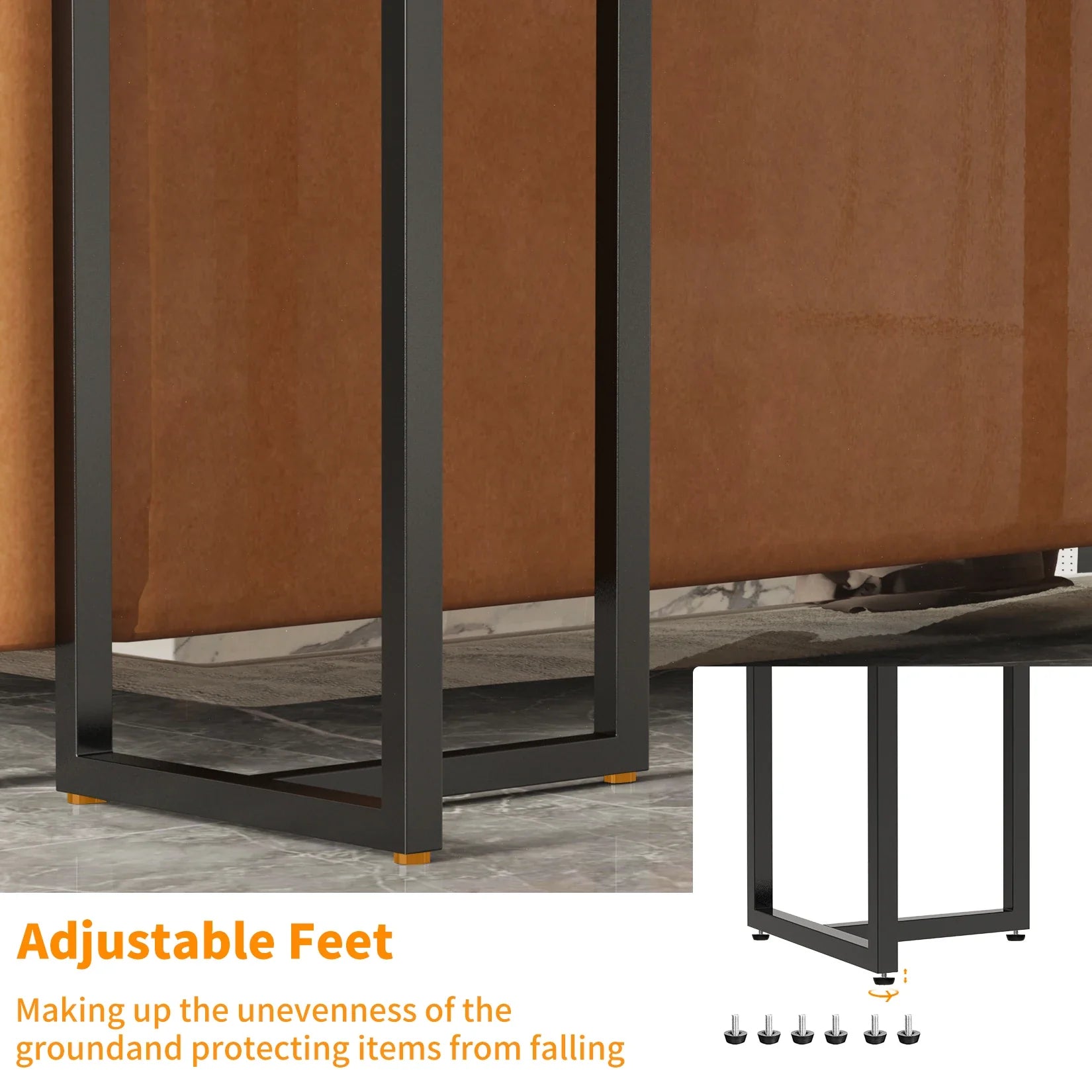 Marble Console Table Modern Accent Side Stand Sofa Entryway Hall Furniture Storage Display Table Metal Frame