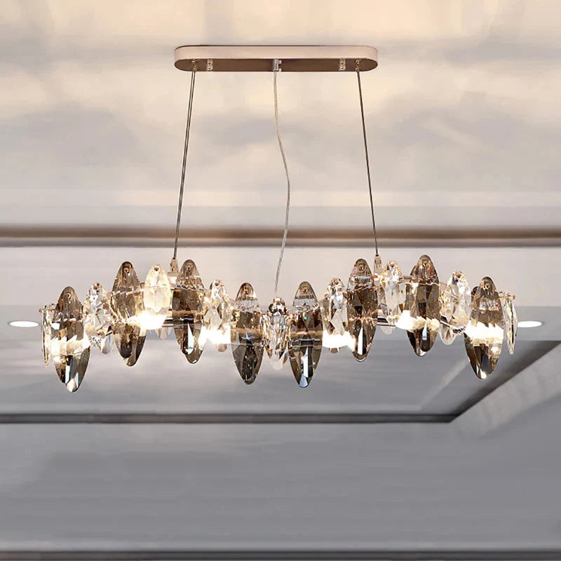 Crystal Gold Silver Designer Chandelier