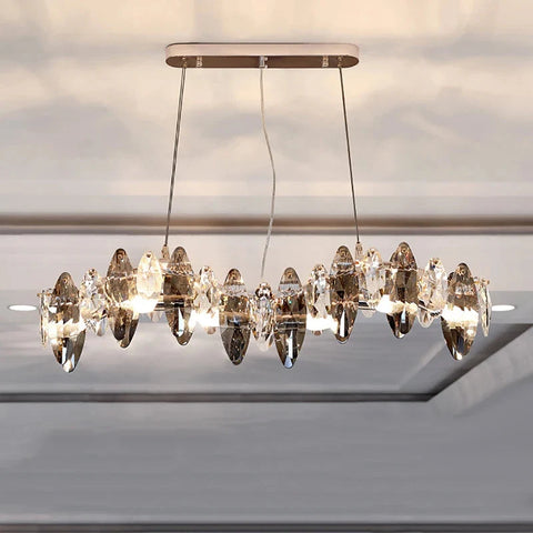 Crystal Gold Silver Designer Chandelier