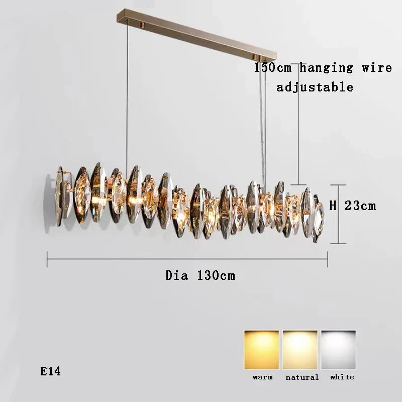 Crystal Gold Silver Designer Chandelier