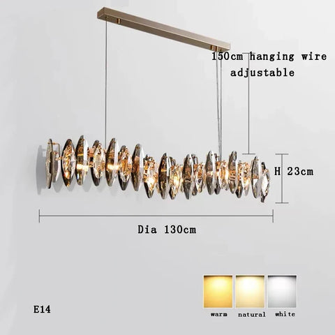 Crystal Gold Silver Designer Chandelier