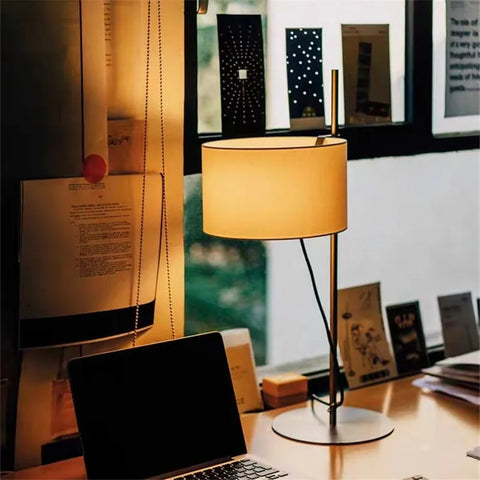 Modern Fabric Floor Lamp with Wooden Frame – Contemporary Living Room Light
