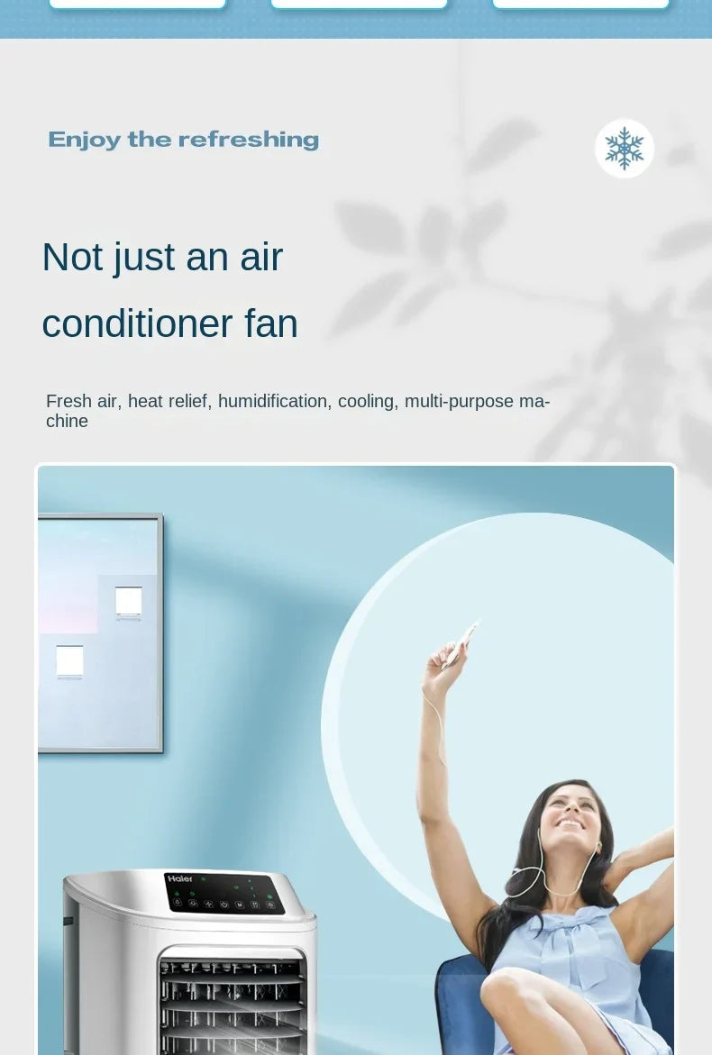 Air Conditioner Fan Cooling Fan Humidification Refrigeration Bladeless Fan Household Air Conditioner Small Air Conditioner