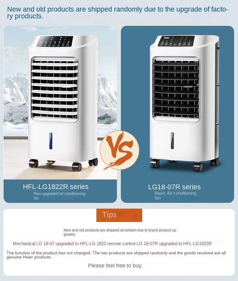 Air Conditioner Fan Cooling Fan Humidification Refrigeration Bladeless Fan Household Air Conditioner Small Air Conditioner