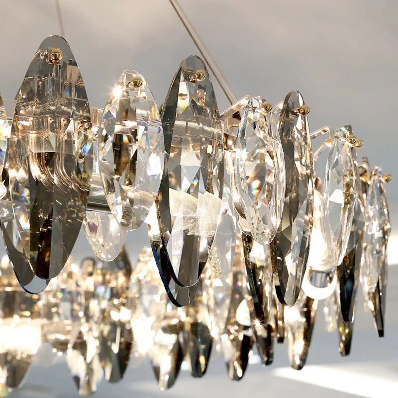 Crystal Gold Silver Designer Chandelier
