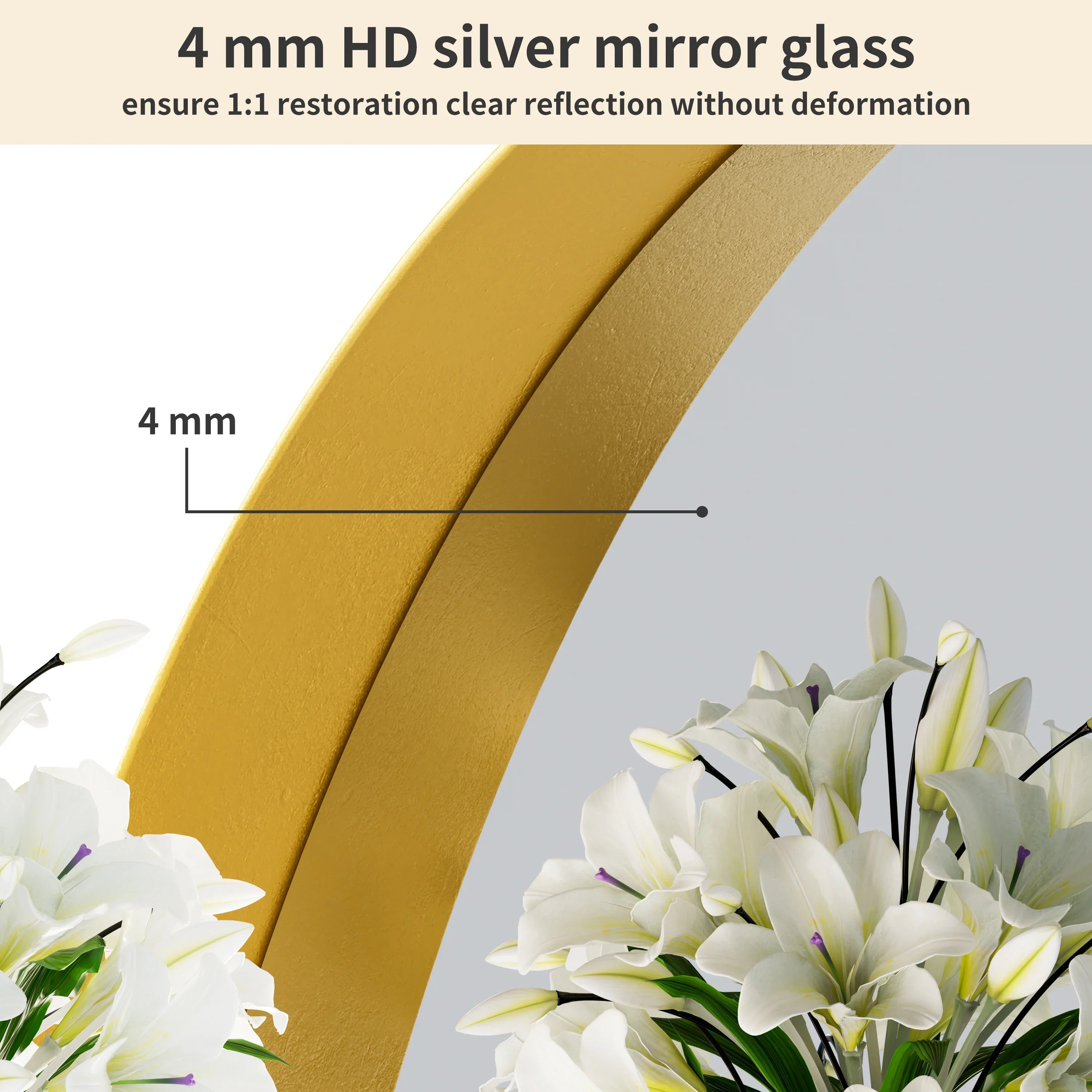 Oval Wall Mounted Mirror, Brushed Gold Aluminum Framed Vanity Accent Mirror for Entryway Living Room, Vertically or Horizontal