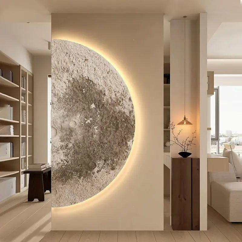 Moon Wall Painting Lamp Creative Minimalist Living Room
