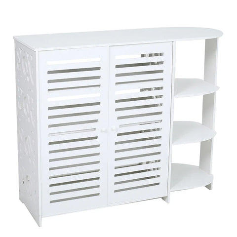 Double Door Shoe Cabinet 4-Layer