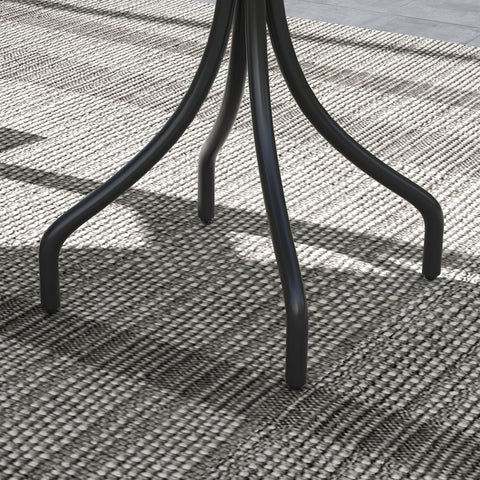 Outsunny Φ66cm Galvanised Steel Garden Table - Brown
