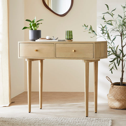 Scandinavian Light Oak Oslo Console, Dressing Table, and Desk