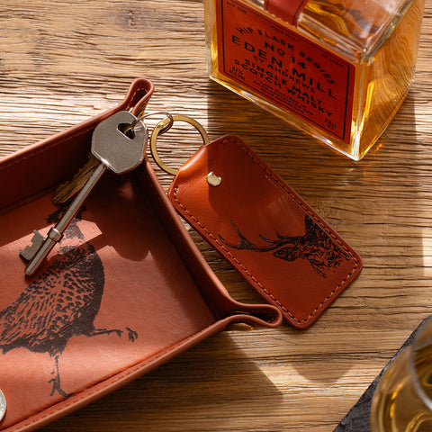 Stag Leather Keyring