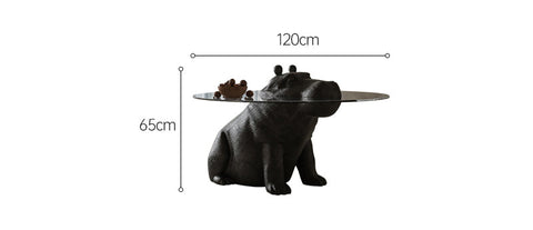 Hippo Coffee Table, Side Table, Glass
