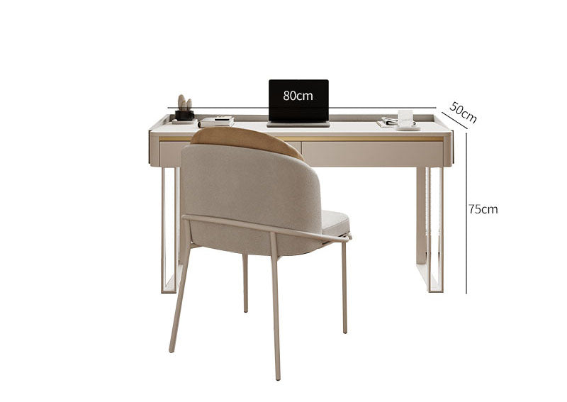 Otto Office Desk - White Sintered Stone