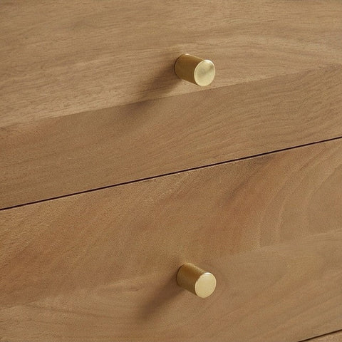 Scandinavian Light Walnut Logan Narrow Bedside Table