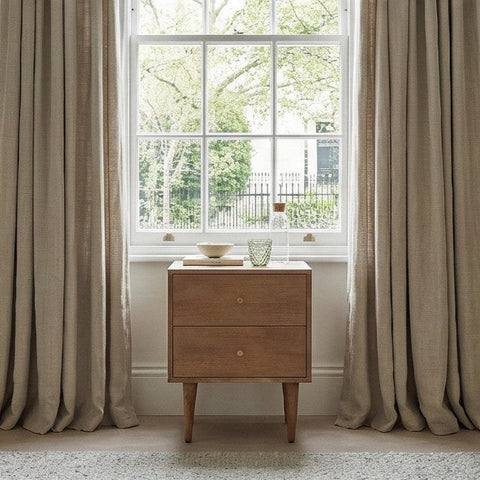 Scandinavian Light Walnut Oslo Bedside Table