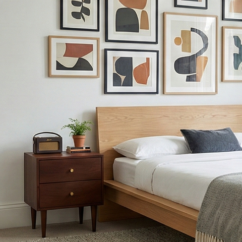 Scandinavian Walnut Oslo Bedside Table