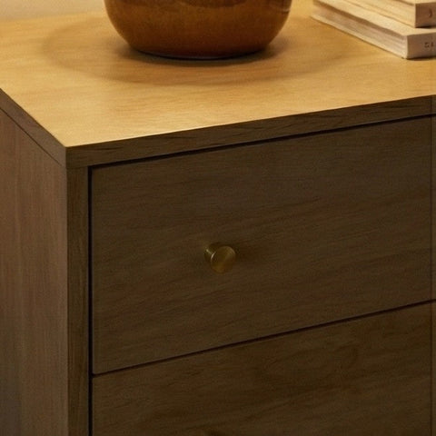 Minimalist Mango Wood Light Oak Oslo Chest of 3 Drawers