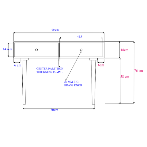 Scandinavian Light Oak Oslo Console, Dressing Table, and Desk