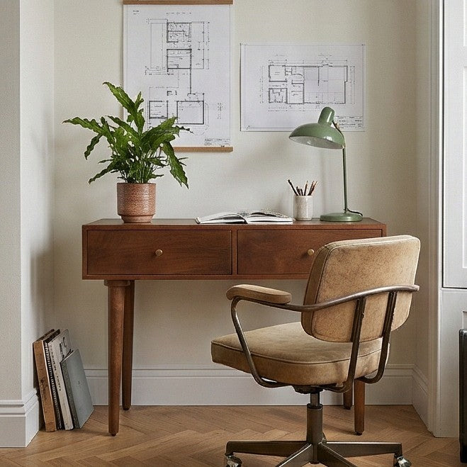 Scandinavian Walnut Oslo Console, Dressing Table, and Desk
