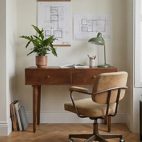 Scandinavian Walnut Oslo Console, Dressing Table, and Desk