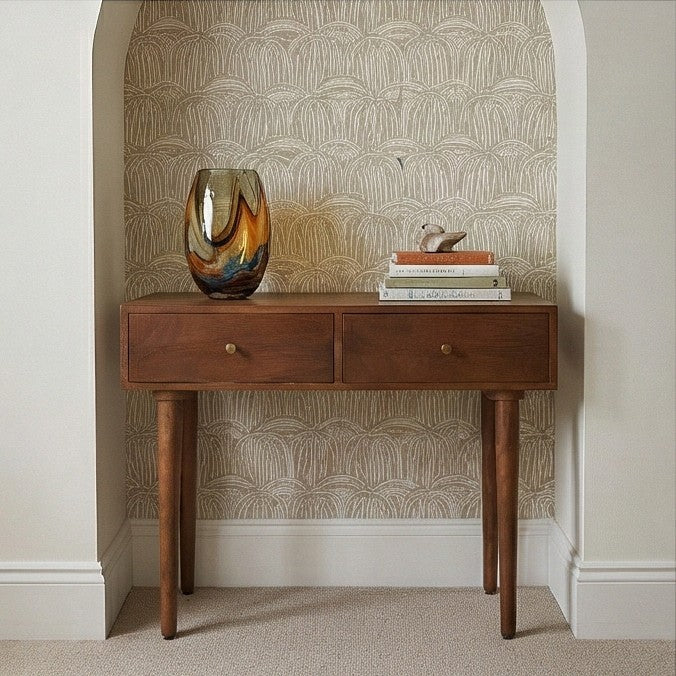 Scandinavian Walnut Oslo Console, Dressing Table, and Desk