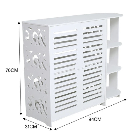 Double Door Shoe Cabinet 4-Layer
