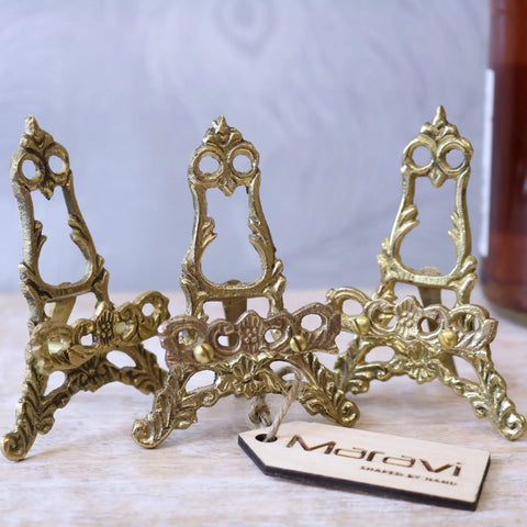 Saramati Set of 3 Brass Mini Easel Stands
